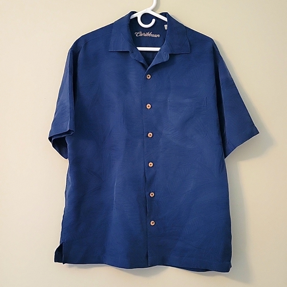 Navy Blue Carribean Button Down